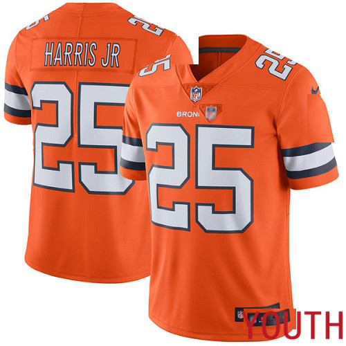 Youth Denver Broncos #25 Chris Harris Jr Limited Orange Rush Vapor Untouchable Football NFL Jersey